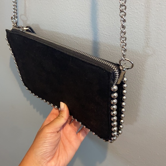 NWOT Zara black purse with silver studs - Picture 5 of 5